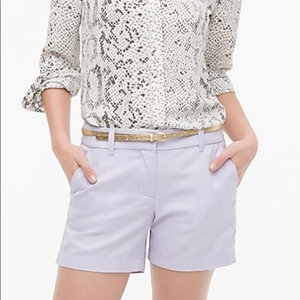 J.Crew classic chino‎ shorts  size 4 light purple